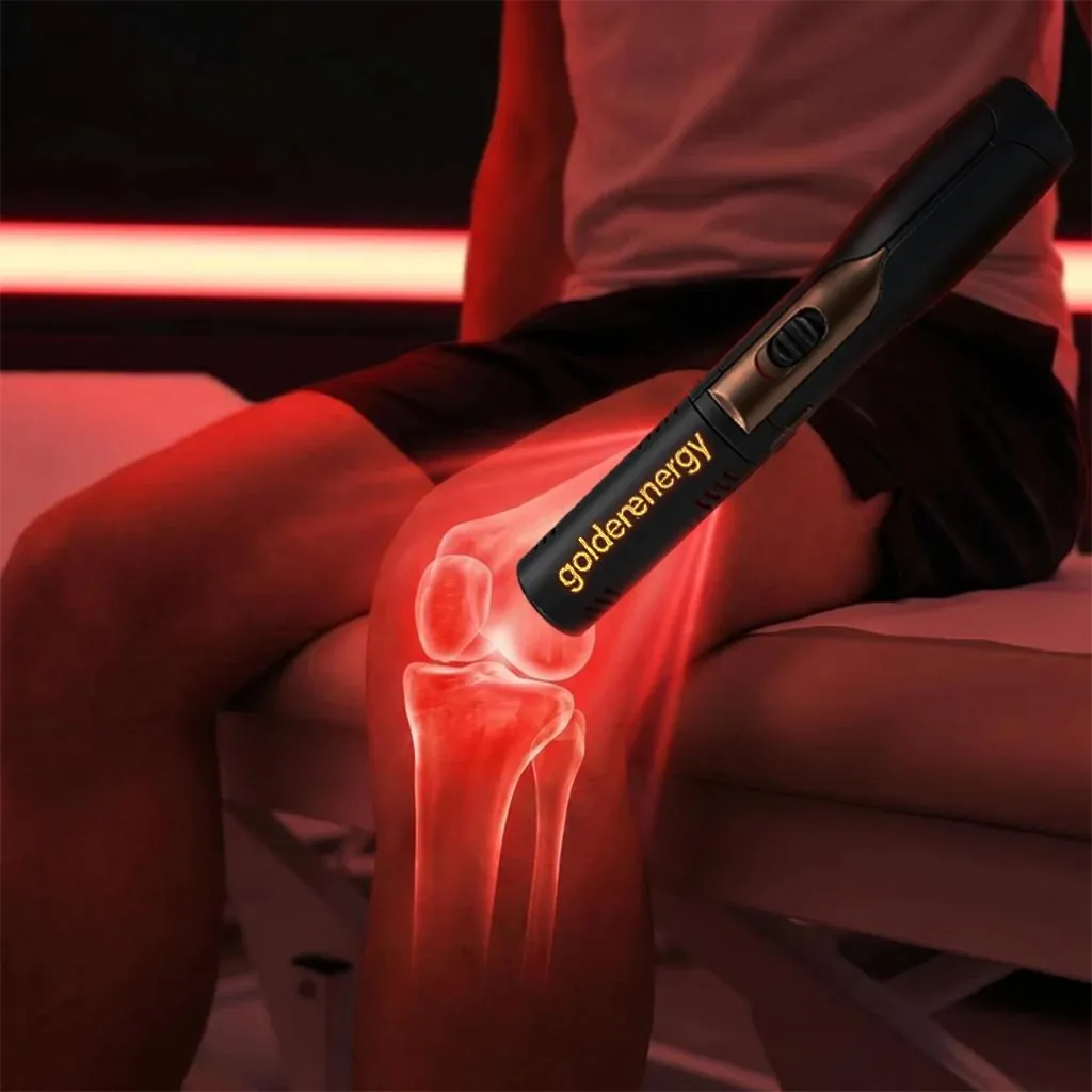 Glowing illustration of light reaching the knee