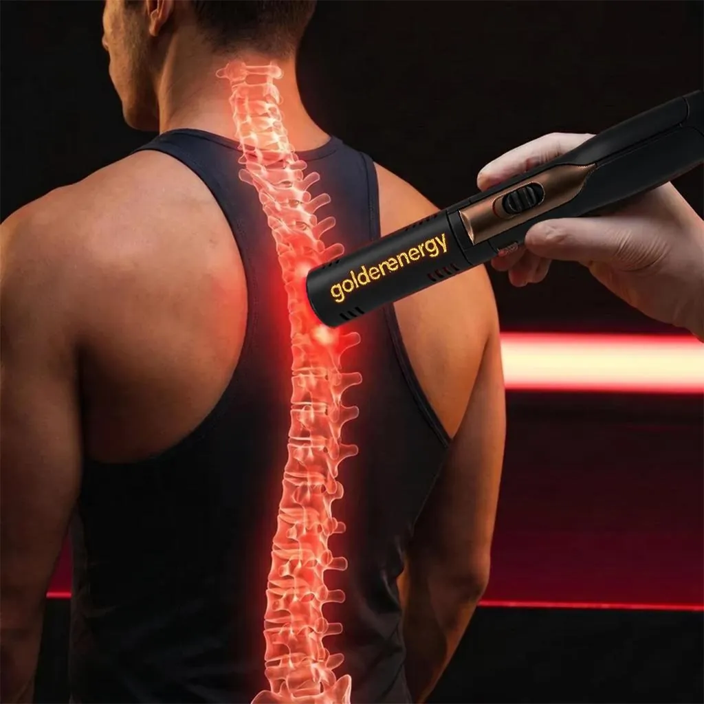 Glowing illustration of light along the spine